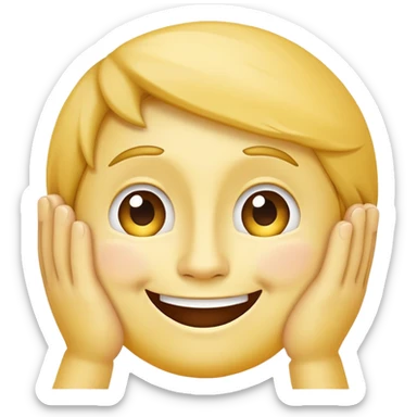 A yellow face smiling awkwardly while embarrassed, scratching its temple with one hand, and looking to the side sticker