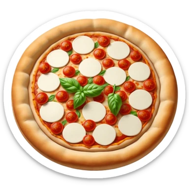 Pizza alla Napoletana con crosta più soffice sticker