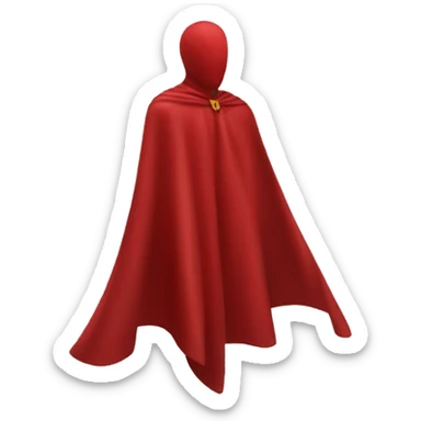 faceless mannequin flying red cape without hood sticker