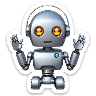 Drop robot sticker