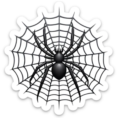 black spider web sticker