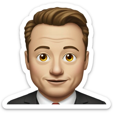 Elon musk with clown makeUp sticker