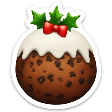 Christmas pudding sticker