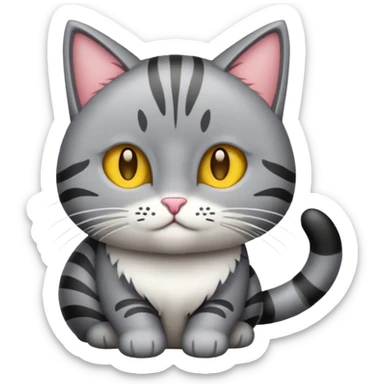 Кошка сфинкс и черный котенок sticker