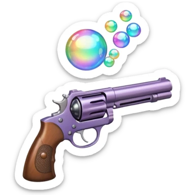 Bubbles come out of the gun barrel sticker