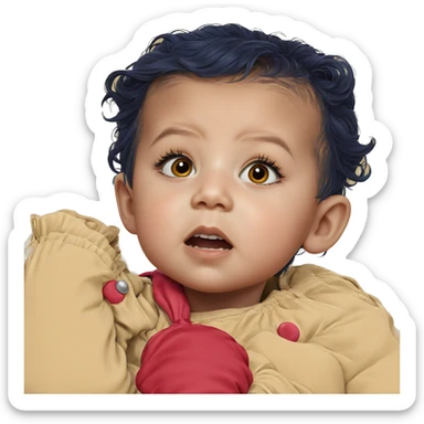 realistic portrait of a girl sticker