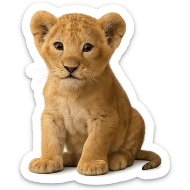 Lion cub sticker