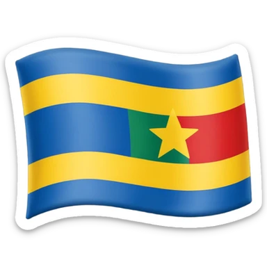 🇬🇦 flag up site and down site red colour centre middle white colour and for star red colour sticker