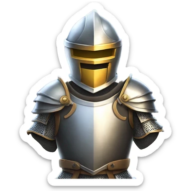 A knight in shiny armor sticker