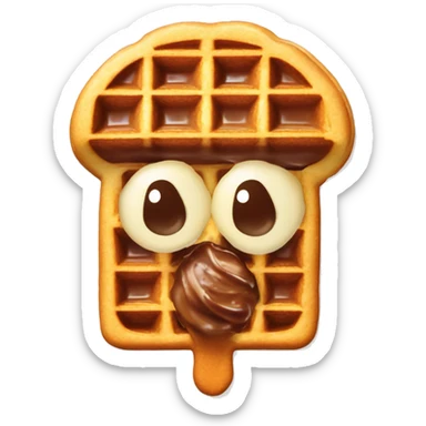 Zwei kugeln eis in der wafel mit Sahne obendrauf sticker