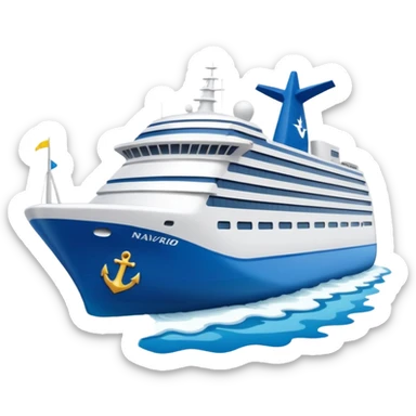 navio cruzeiro cor branca sticker