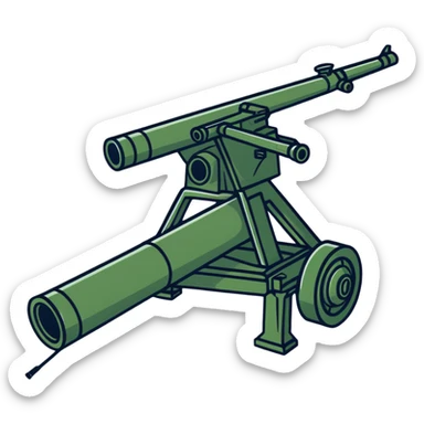 Soviet anti-aircraft gun sticker