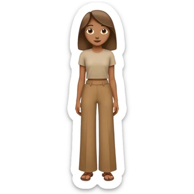 Wide leg brown pants sticker