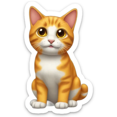 gatinho laranja sticker