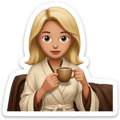 Women drinkers coffee in the morning  sticker