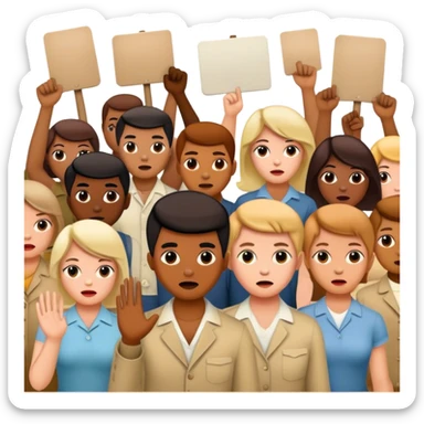 People protesting in the 1960's sticker