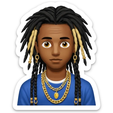 PLAYBOI CARTI WITH LONG DREADS  sticker