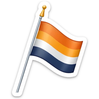 a flag with these colours:                          🧡 sticker