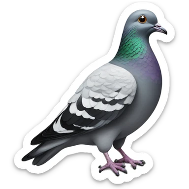 pigeon on a rock sticker