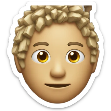 an emojie with hammers and sickle for the eyes sticker