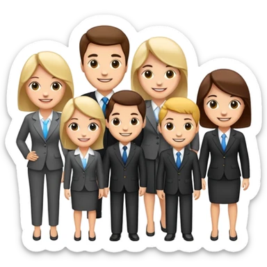 A team of the bank's best happy employees sticker
