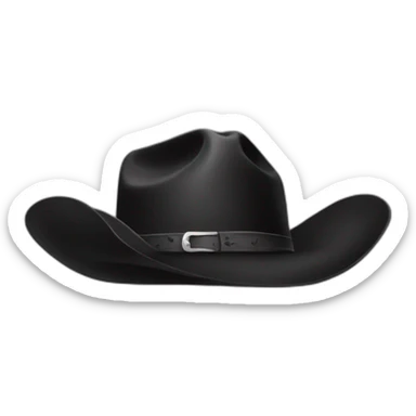 black cowboy hat sticker