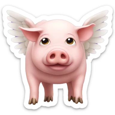 Pig with wings sticker