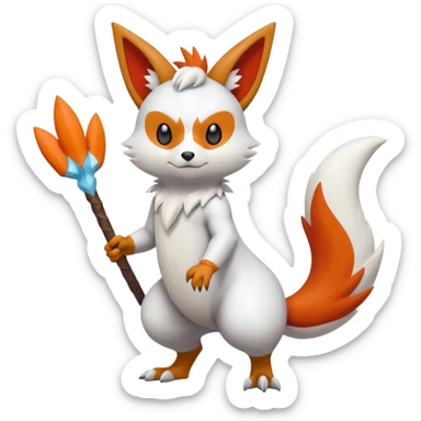 Victini-Buizel-Zangoose-Fakémon-hybrid-creature (full body)  sticker