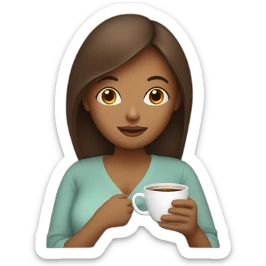 Pregnant woman with coffee sticker