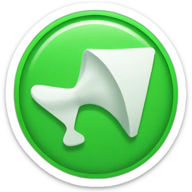 Green play button sticker