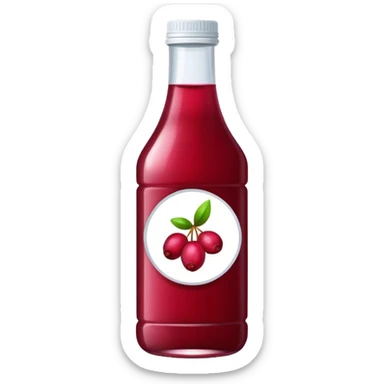 Bottle cranberry juice sticker