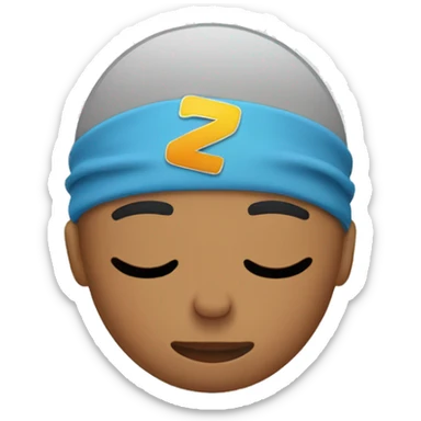 Sleeping(zzz) Runner wearing a sweatband sticker