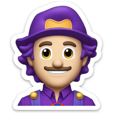 Nintendo mario dress like Joaquin phoenix joker sticker