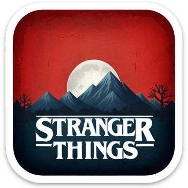 stranger things logo smaller sticker