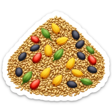 a pile of grain and seeds cereals sticker