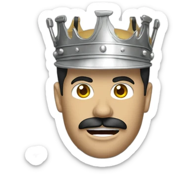 silver freddy mercury sticker