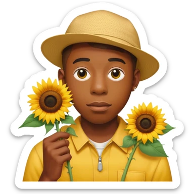 Tyler the creator with sunflower  sticker