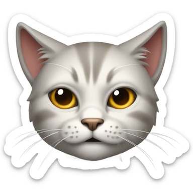 Cat ready to fight sticker