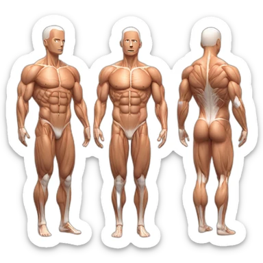 muscle mannequin anatomy sticker