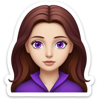 Hande Erçel as a character from game of thrones with purple eyes. sticker