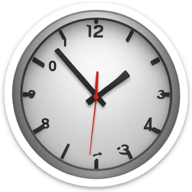 3 minutes clock sticker