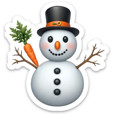 a snowman with the "S" logo sticker