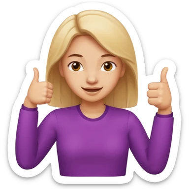 

a girl with a thumb ups and one with thumbs odwnv



 sticker