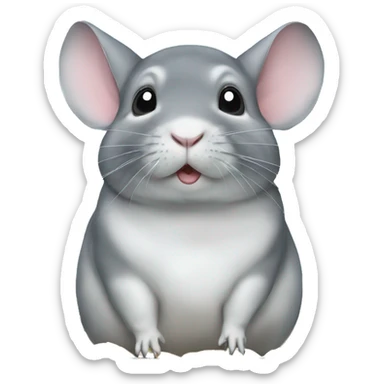 Chinchilla in tank sticker