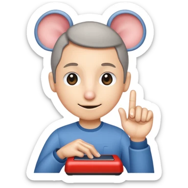 Person doing click it sticker