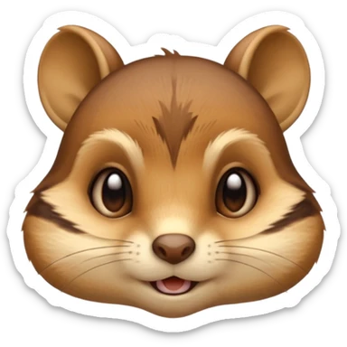 Chipmunk emoji face only sticker