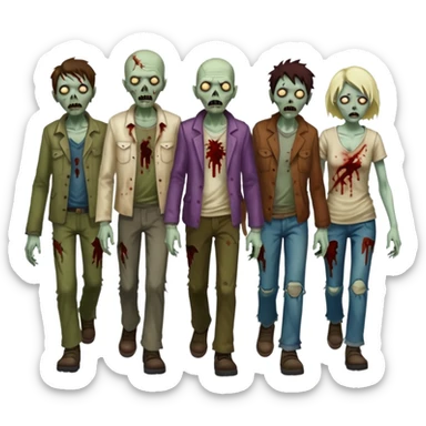 Zombie apocalypse sticker