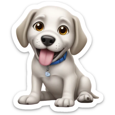 dog with crocs on sticker