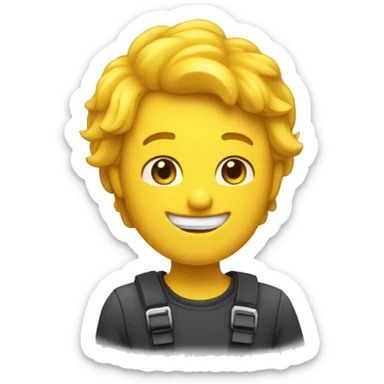 Emojis jaune fliappant souriant sticker