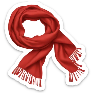 Scarf red sticker